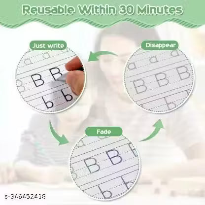 Kids Practice book Set of 4-Draw,Number,Math,Alphabet