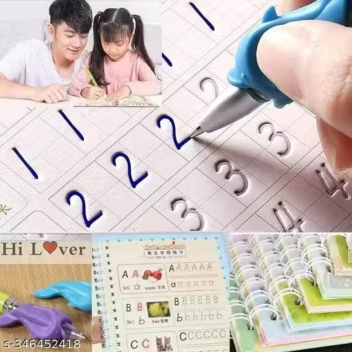 Kids Practice book Set of 4-Draw,Number,Math,Alphabet
